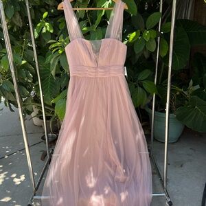 Theia Blush Tulle Wedding Dress